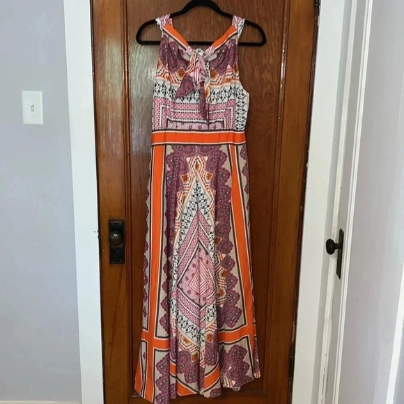 Chicos Scarf Print Womens Maxi Dress U5 - Picture 2 of 6